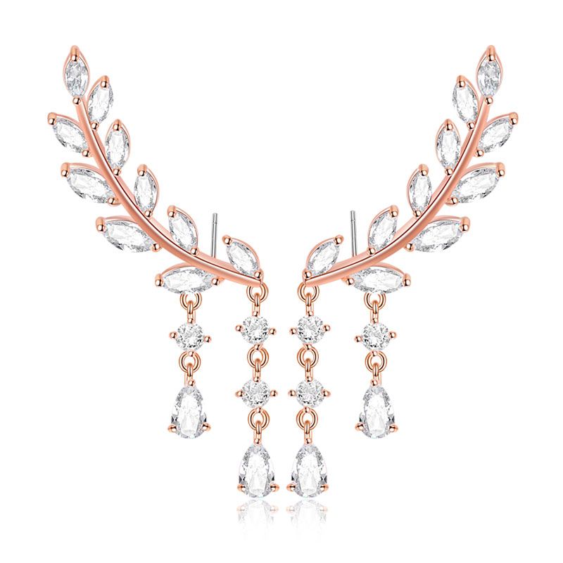 Rose gold ear climbers discount